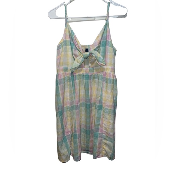 Old Navy Fit & Flare Tie Front Smocked Printed Mini Cami Dress - Picture 2 of 7